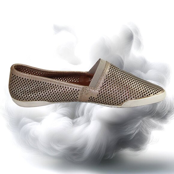 Frye Melanie Rose Gold Perforated Slip On Size 9 - Picture 5 of 10